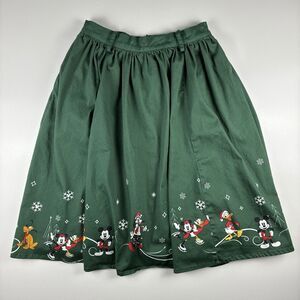 Disney Her Universe Mickey Holiday Retro Christmas Skirt Small Lined Pockets